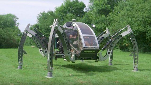 سواری دریافت از بزرگترین ربات 6 پای دنیا