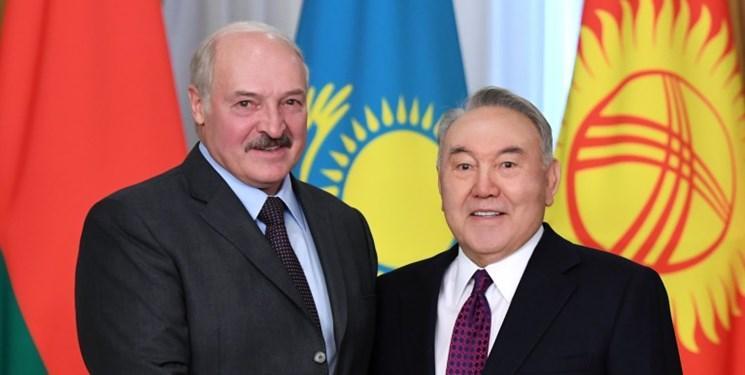 اعطای نشان افتخار نظربایف به سران کشورهای بلاروس، روسیه و قرقیزستان