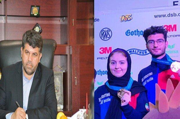اولین مدال ایران در مسابقات میکس تیراندازی به دست آمد
