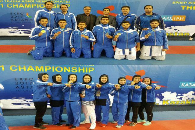 12 مدال طلا، نقره و برنز حاصل کار امیدهای کاراته ایران در قهرمانی آسیا
