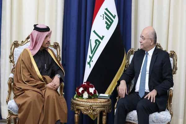 رایزنی وزیر خارجه قطر با برهم صالح