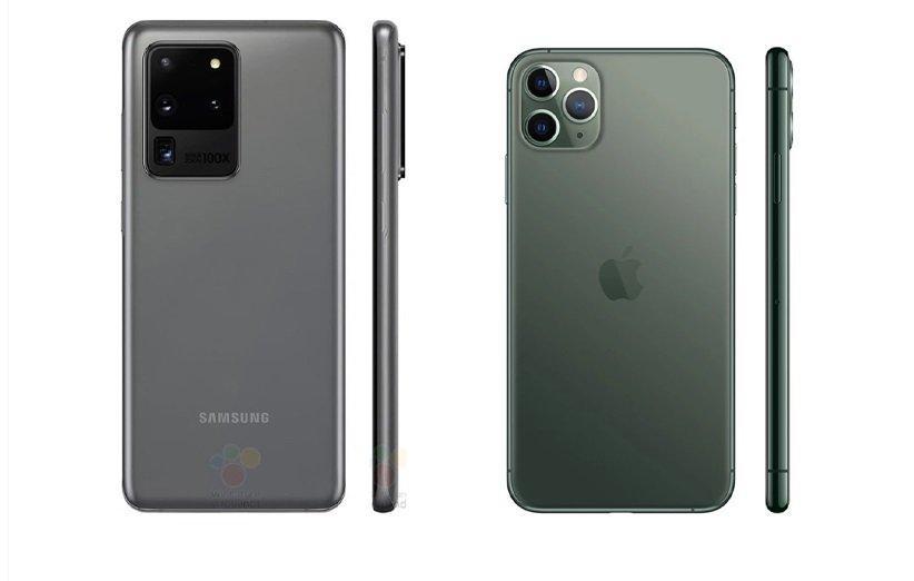مقایسه مشخصات فنی گوشی های سری گلکسی اس 20 و آیفون 11