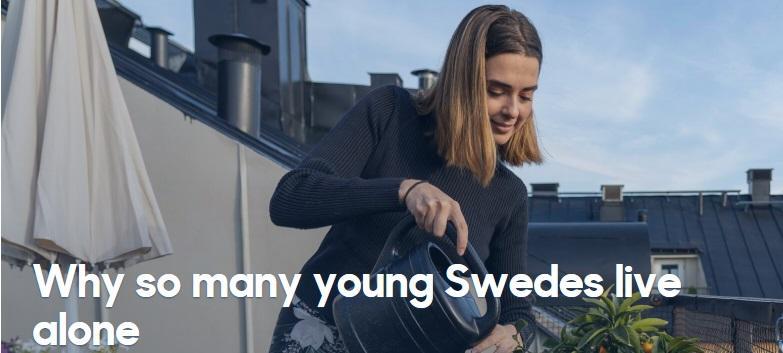 چرا جوانان سوئدی تنها زندگی می نمایند؟