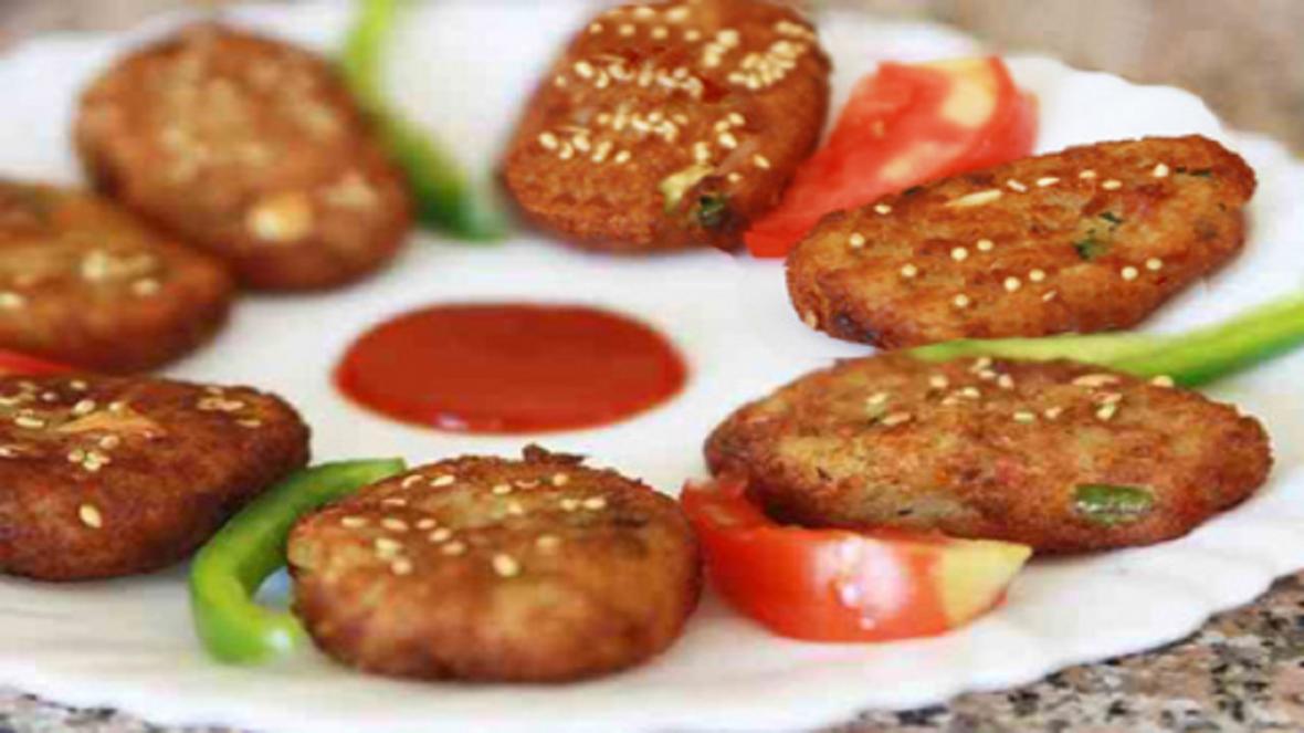 شامی مرغ کنجدی ساده و خوشمزه