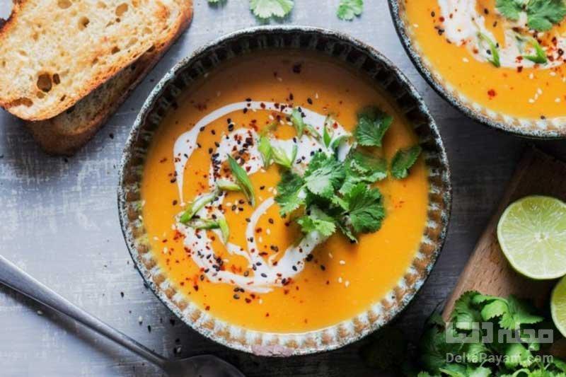 سوپ کدو حلوایی؛ طرز تهیه و نکات خوشمزه شدن آن سوپ کدو حلوایی؛ طرز تهیه و نکات خوشمزه شدن آن