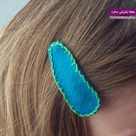 تزیین گیره سر با نمد