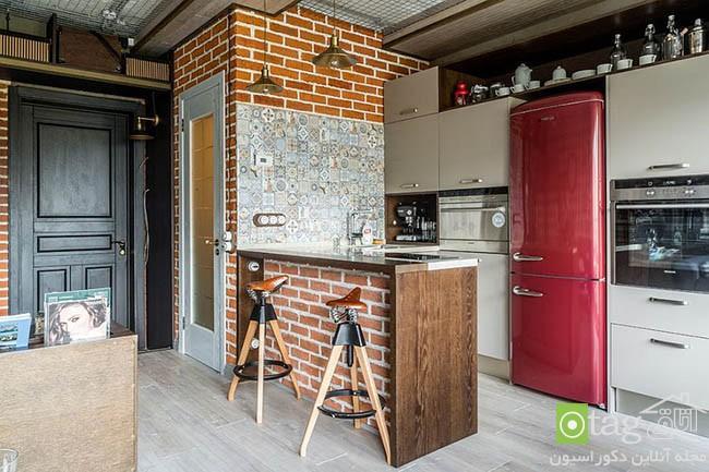 زیباترین طرح های دیوار آجری در آشپزخانه مدرن و کلاسیک