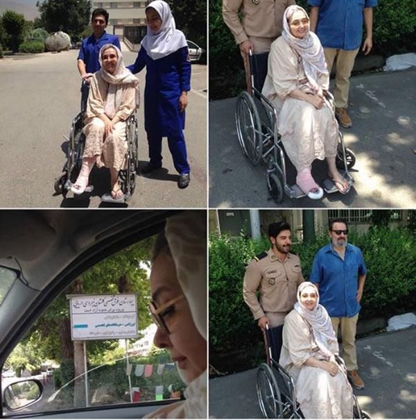 کتایون ریاحی روی ویلچر کتایون ریاحی روی ویلچر
